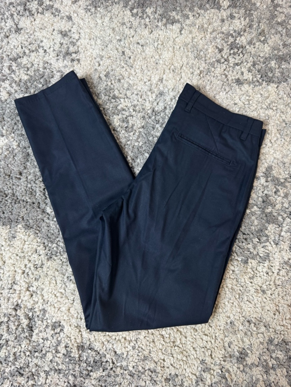New Look, Mens Slim Fit Dress Pants in Navy Blue, US Size: 32